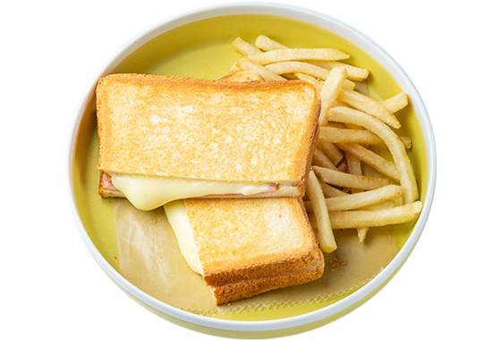 モッツァレラチーズとロースハムのグリルサンド