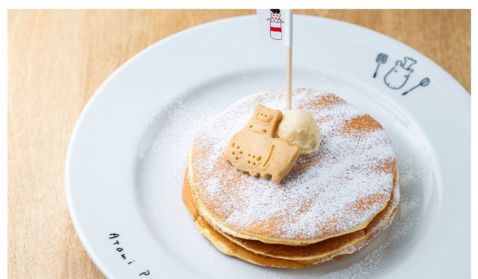 メープルホイップのプレーンパンケーキ